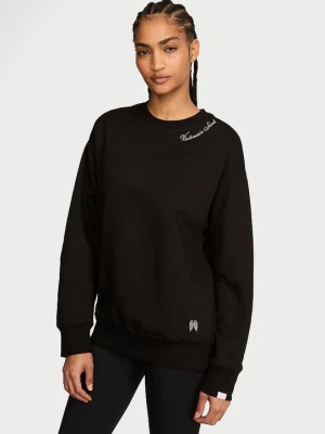 Angel Essentials Bluza bawełniana Effortless Fleece Victoria's Secret Czarny