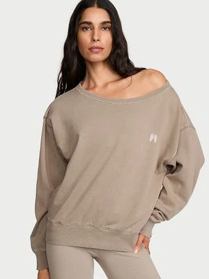 Angel Essentials Bluza bawełniana z dekoltem łódka Terry Boatneck Victoria's Secret