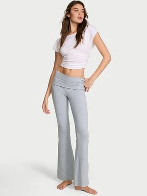 Angel Essentials Legginsy bawełniane Foldover Flare Victoria's Secret