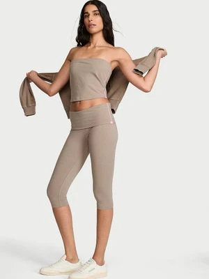 Angel Essentials Legginsy bawełniane rybaczki Capri Victoria's Secret