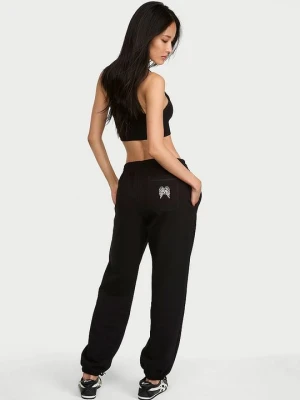 Angel Essentials Spodnie dresowe bawełniane Off-Duty Victoria's Secret Czarny