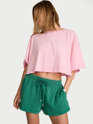 Angel Essentials Szorty bawełniane Off-Duty Terry Victoria's Secret Zielony