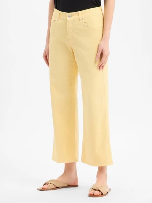 Angels Damskie spodnie materiałowe - Linn Kobiety Bawełna żółty,