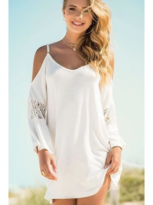 Angelsin Beachwear Kaftan w kolorze białym rozmiar: S/M