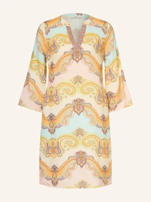 Angoor Sukienka Lniana Z Rękawami 3/4 orange