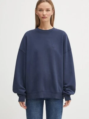 Anine Bing bluza bawełniana miles damska kolor granatowy gładka A.08.11205