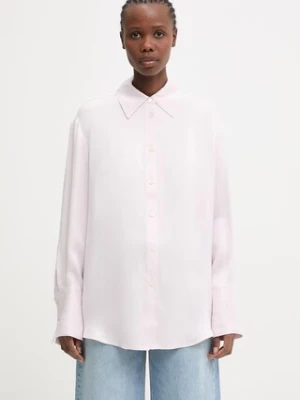 Anine Bing BRIDGET SHIRT - POWDER PINK koszula damska z wiskozy