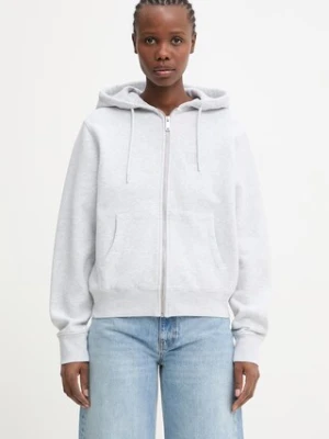 Anine Bing CASPER ZIP UP BING bluza rozpinana z kapturem bawełniana damska