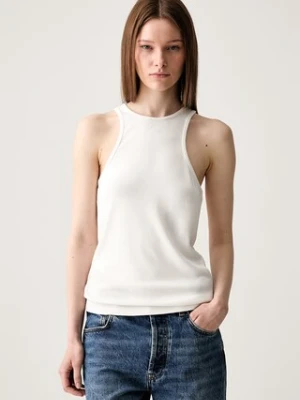 Anine Bing COLE TANK - CREAM top z wiskozy damski