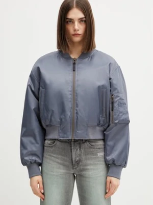 Anine Bing CROPPED LEON BOMBER - DARK GREY bomberka damska