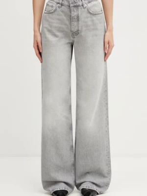 Anine Bing HUGH JEAN - OYSTER GREY jeansy relaxed fit damskie