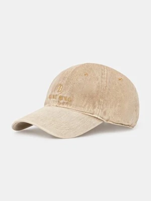 Anine Bing JEREMY BASEBALL CAP - BUTTER YELLOW czapka bejsbolówka bawełniana damska
