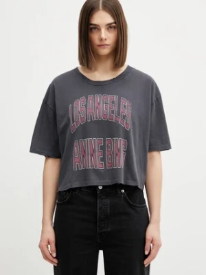 Anine Bing Johnny crop top bawełniany damski
