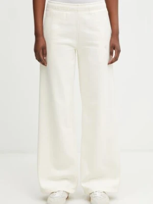 Anine Bing KACEY SWEATPANT MONOGRAM - CREAM spodnie dresowe bawełniane damskie