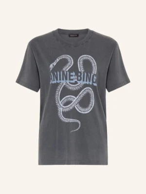 Anine Bing Koszulka Snake schwarz