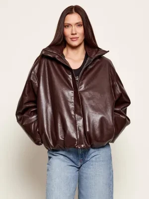 Anine Bing Kurtka CYRUS | Relaxed fit | z dodatkiem skóry