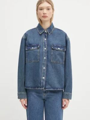 Anine Bing kurtka jeansowa Paxton Shirt kolor niebieski przejściowa A.07.10673