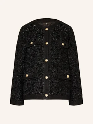 Anine Bing Kurtka Z Tweedu Lydia Z Błyszczącą Przędzą schwarz