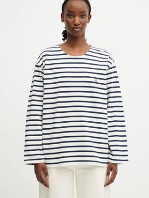 Anine Bing longsleeve damski bawełniany NEWTON TEE ANINE BING - NAVY STRIPE