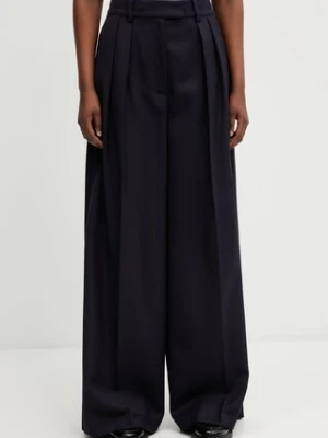 Anine Bing Lou Trouser spodnie z dodatkiem wełny damskie