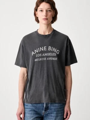Anine Bing MELROSE STENCIL T-shirt bawełniany damski