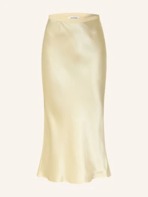 Anine Bing Satynowa Spódnica Bar Z Jedwabiu gelb