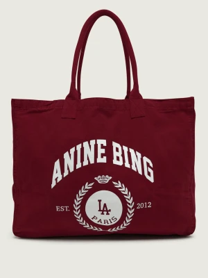 Anine Bing Shopperka Leo bordowy