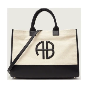 Anine Bing Shopperka MEDIUM LARA | z dodatkiem skóry