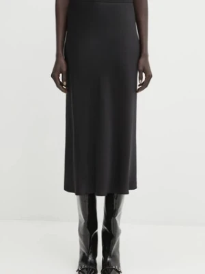 Anine Bing spódnica jedwabna bar kolor czarny midi rozkloszowana A.04.4001