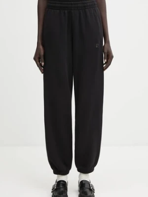 Anine Bing spodnie dresowe bawełniane karter damskie kolor czarny gładkie A.03.11667