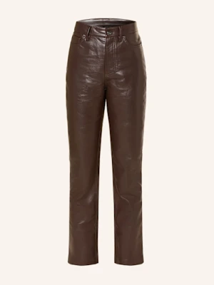 Anine Bing Spodnie Skórzane Bruno braun