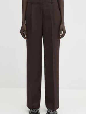 Anine Bing spodnie z dodatkiem wełny trent