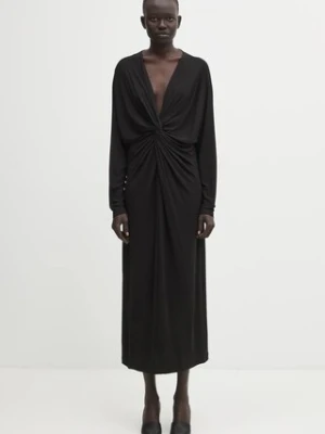 Anine Bing sukienka mathilde kolor czarny maxi dopasowana A.02.3468