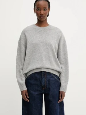 Anine Bing sweter kaszmirowy Lee Crew Sweater damski kolor szary A.09.10662