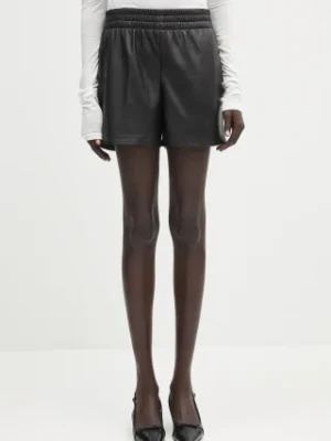 Anine Bing szorty Kam Short damskie kolor czarny gładkie high waist A.05.10947