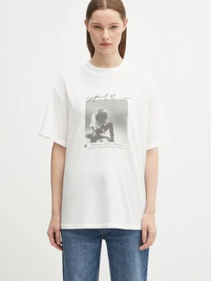 Anine Bing t-shirt bawełniany ashton damski kolor beżowy A.08.11305