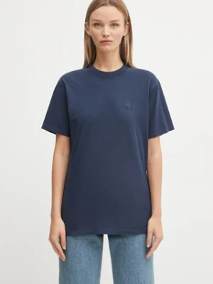 Anine Bing t-shirt bawełniany lili damski kolor granatowy A.08.11206