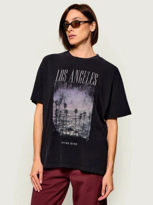 Anine Bing T-shirt Cade | Loose fit czarny