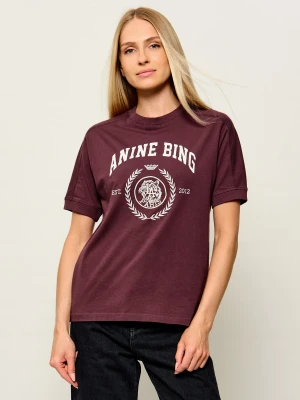 Anine Bing T-shirt Jaylin | Regular Fit bordowy
