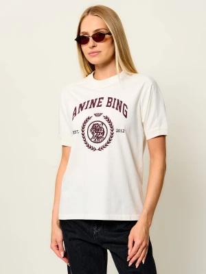 Anine Bing T-shirt Jaylin | Regular Fit kremowy
