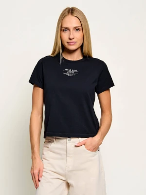 Anine Bing T-shirt Shelley | Regular Fit czarny