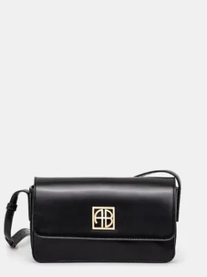 Anine Bing torebka skórzana Elly Crossbody Bag kolor czarny A.13.10242