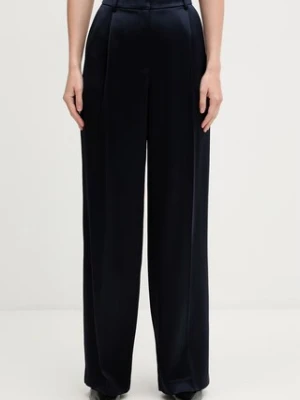 Anine Bing TRENT TROUSER - NAVY spodnie z wiskozy damskie