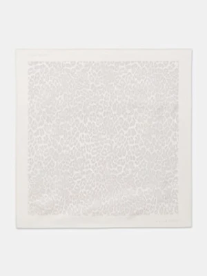 Anine Bing YORK SCARF - WASHED WHITE LEOPARD apaszka jedwabna damska