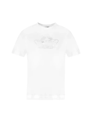 Anioł Graficzny Bawełniany T-shirt - Biały/Srebrny Simone Rocha