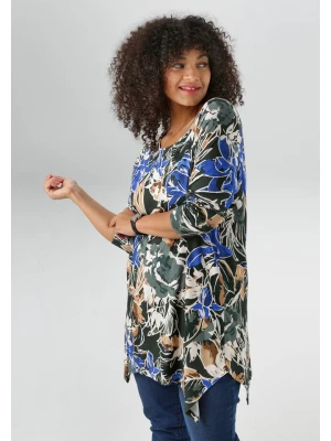 Aniston Bluzka w kolorze antracytowo-beżowo-niebieskim rozmiar: 50