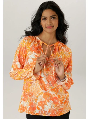 Aniston Bluzka w kolorze pomarańczowo-białym rozmiar: 38