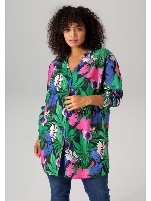Aniston Bluzka w kolorze zielono-różowo-czarnym rozmiar: 44
