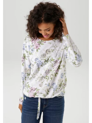 Aniston Koszulka w kolorze biało-zielonym rozmiar: 40