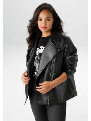 Aniston Kurtka w kolorze czarnym ze skóry syntetycznej rozmiar: 54